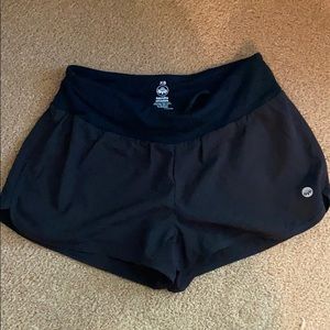 Senita Black Running Shorts